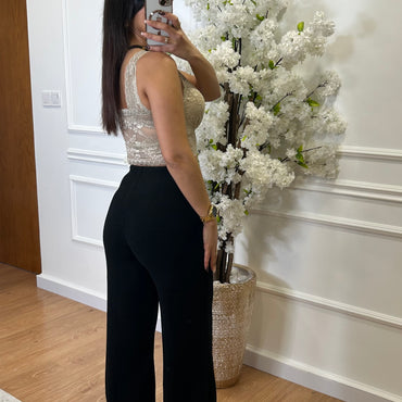 Bralette Rendada Bege