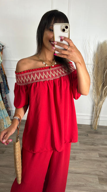 Conjunto Camisola + Pantalona Vermelho