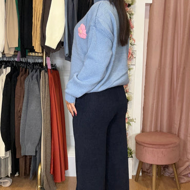 Pantalona bombazine Azul Marinho