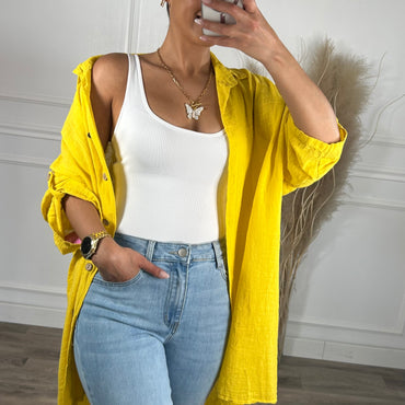 Camiseiro Amarelo de algodão Médio