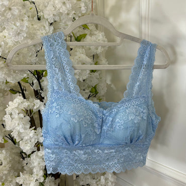 Bralette Rendada Azul Bebe