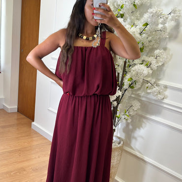 Conjunto Top + Saia comprida em Bordo