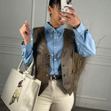 Colete Ecopele Castanho