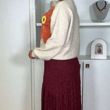 Saia Rendada Bordeaux