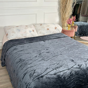 Manta lisa cinza rato