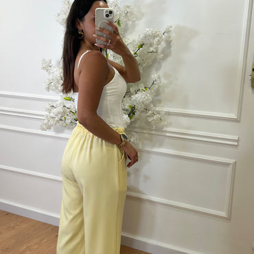 Calça com elastico Amarelo