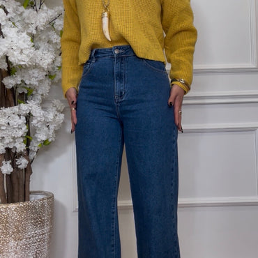 Calça de Ganga Wide Leg REDIAL azul escuro