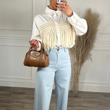 Calça de Ganga Wide Leg REDIAL azul bebé