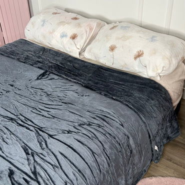 Manta lisa cinza rato