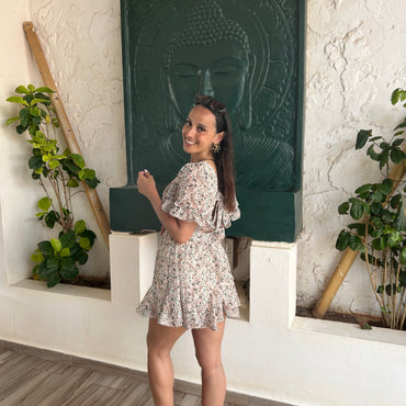 Macacao com Flores em verde