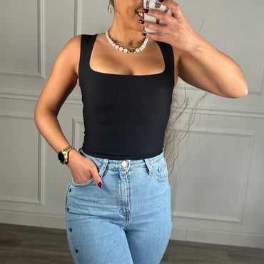 Top Lycra Modelador Preto