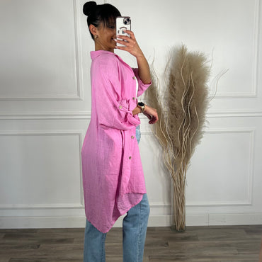 Camiseiro Rosa de algodão Médio