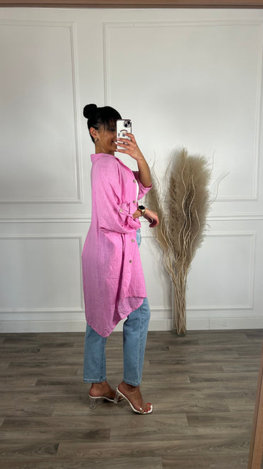 Camiseiro Rosa de algodão Médio