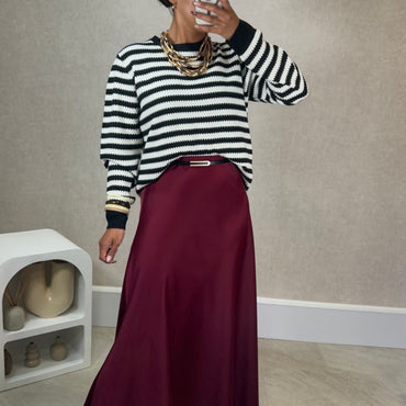 Saia Acetinada Bordeaux