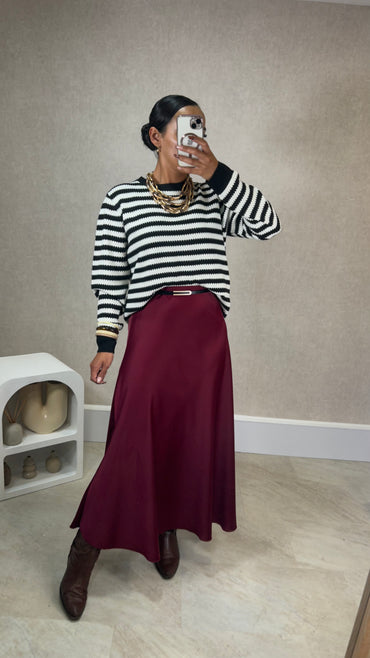 Saia Acetinada Bordeaux