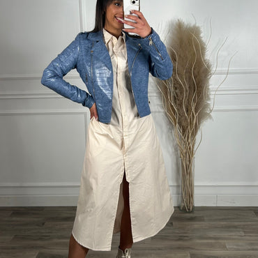 Camiseiro Com Cinto Bege