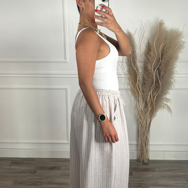 Pantalona riscas Camel