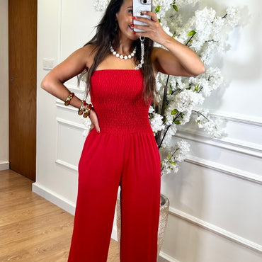 Macacao Zig Zag Vermelho