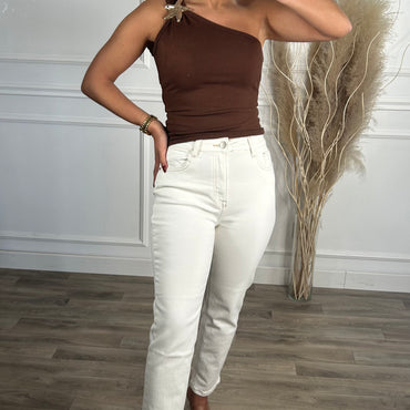 Calça Redial Mom Jeans Branca