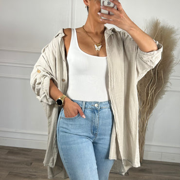 Camiseiro Bege de algodão Médio