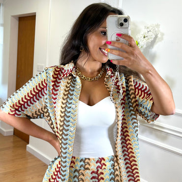 Conjunto camisa de Rede + Pantalona