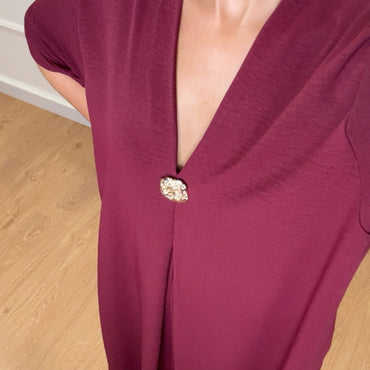 Tunica Oversize Bordo