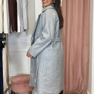 Casaco de Fazenda Midi Cinza