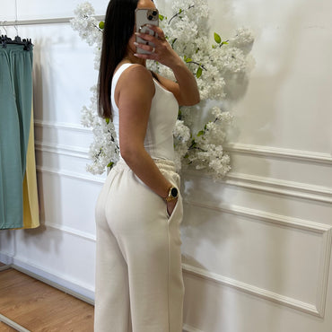 Calça de Fato de Treino Bege