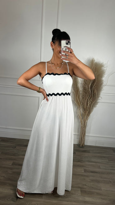 Vestido Com Onda Branco