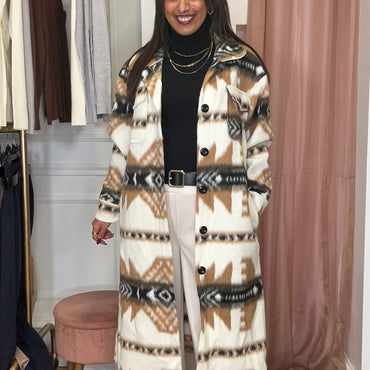 Casaco de Pelinho com Padrão