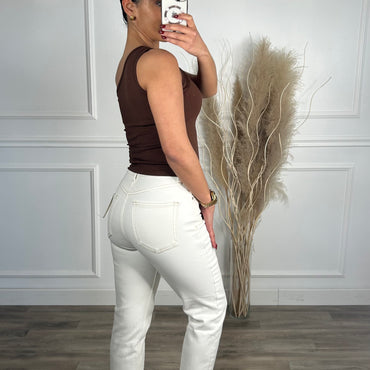Calça Redial Mom Jeans Branca
