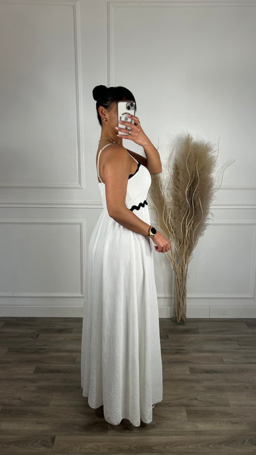 Vestido Com Onda Branco