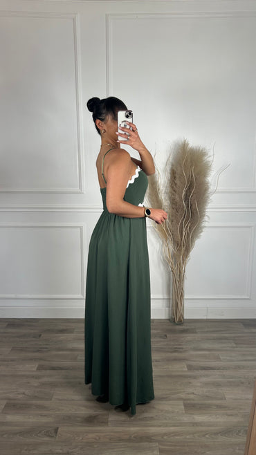 Vestido Com Onda Verde tropa