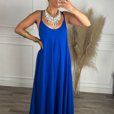 Vestido oversize de alças Azulao