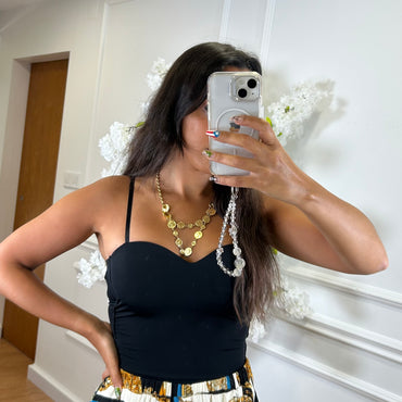 Pantalona Malha Fria com Padrao