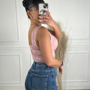 Bralette Rendada Rosa