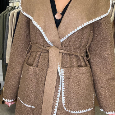 Casaco Pelinho de Cordeiro Camel