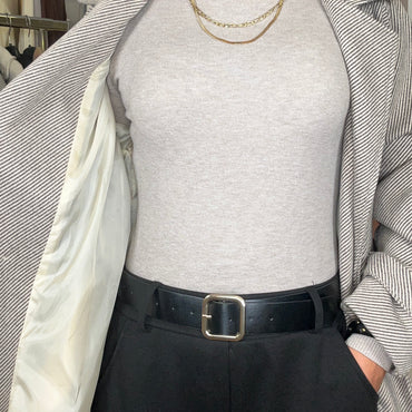 Casaco de Fazenda Comprido Texturado Riscas Camel