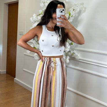 Pantalona Riscas Tons de Amarelo