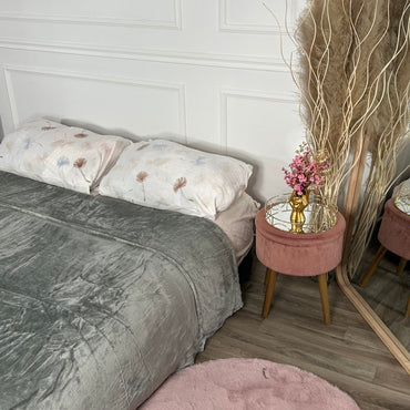 Manta lisa cinza claro