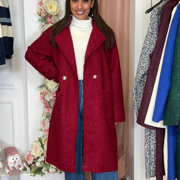 Casaco Teddy Bordeaux