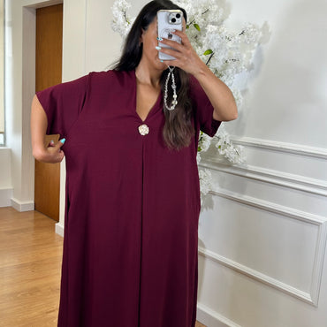 Tunica Oversize Bordo