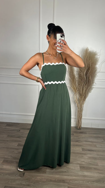 Vestido Com Onda Verde tropa