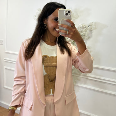 Blazer básico Rosa