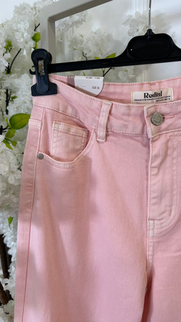 Calça de Ganga Wide Leg REDIAL Rosa