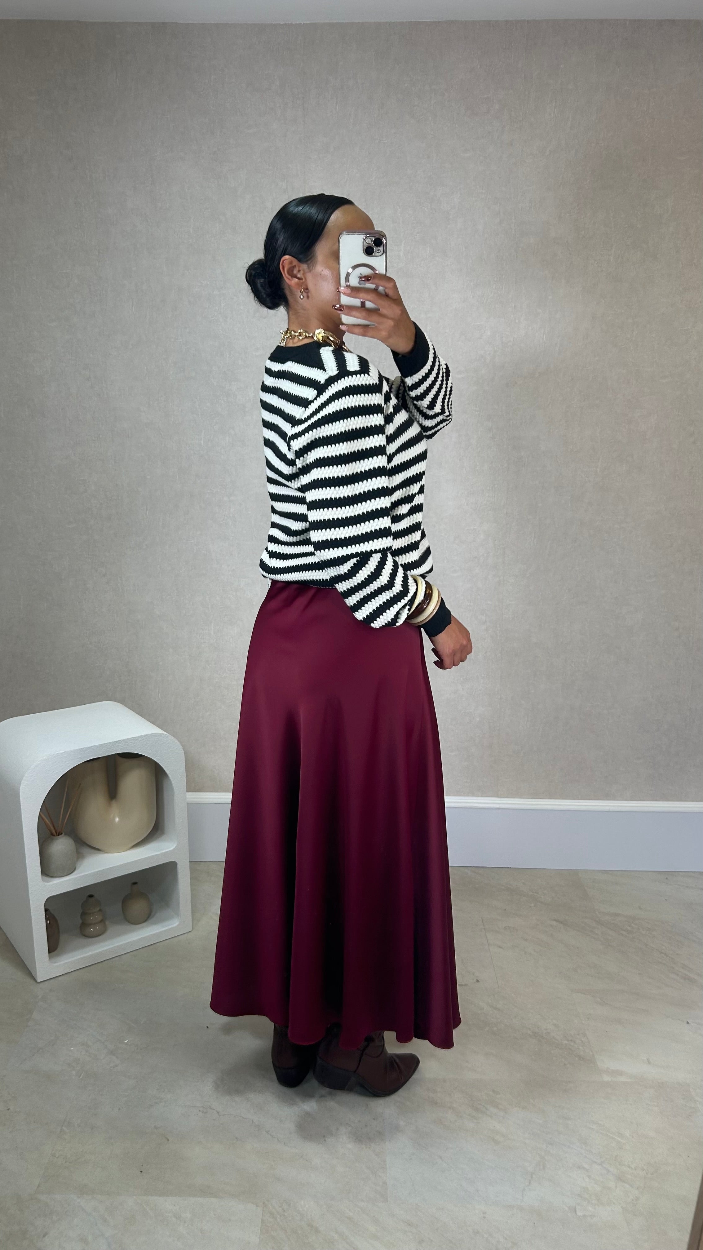 Saia Acetinada Bordeaux