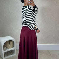 Saia Acetinada Bordeaux