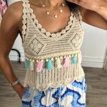 Pantalona Padrão Azul