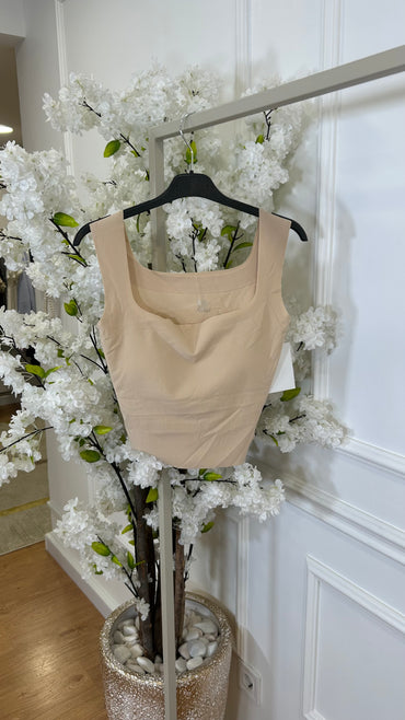 Top Modelador copas Almofadadas Bege