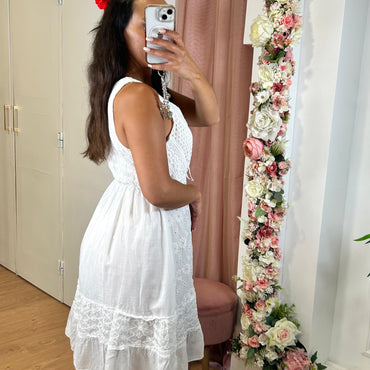 Vestido Curto de alça Larga